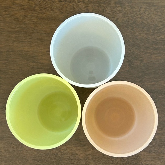 3 TUPPERWARE PASTEL "G" STRAIGHT SIDED 16 OZ TUMBLERS CUPS #107 - Picture 3 of 7